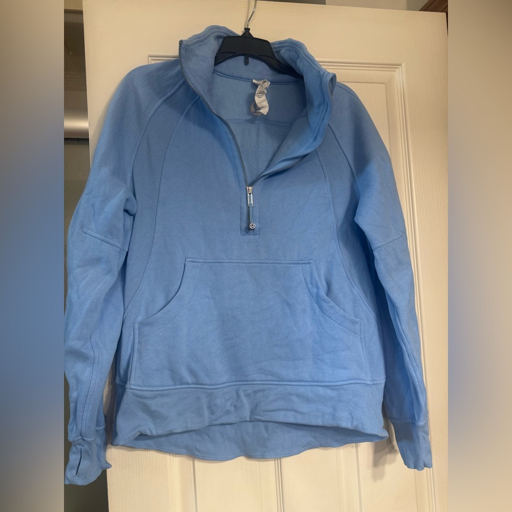 lululemon Scuba Oversized half zip sinatra blue
